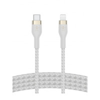 Кабель USB-C to Lightning - Belkin, Braided Silicone 1m, White