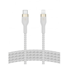 Кабель USB-C to Lightning - Belkin, Braided Silicone 1m, White