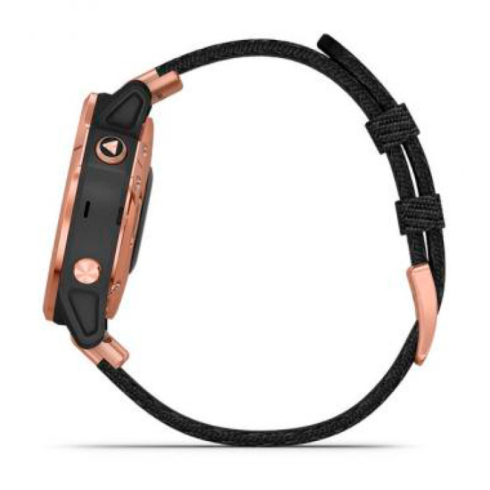 Смарт-годинник Garmin Fenix 6S Pro Sapphire Rose Gold with Heathered Black Nylon Band Вживаний (б/в)