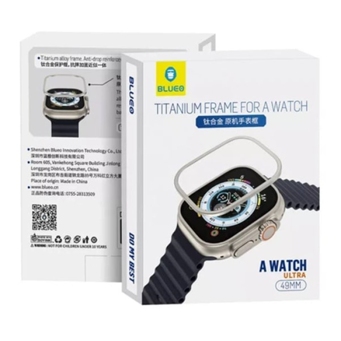 Захисна рамка для Apple Watch 49mm - Blueo, Titanium Frame, Natural Titanium