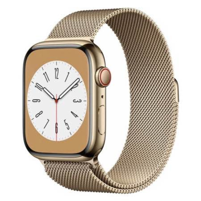 Apple Watch S8 41mm Gold Stainless Steel, Gold Milanese Loop (LTE)