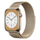 Apple Watch S8 41mm Gold Stainless Steel, Gold Milanese Loop (LTE)