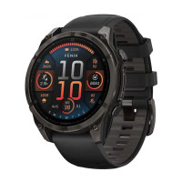 Смарт-годинник Garmin Fenix 8 51mm AMOLED Sapphire Carbon DLC Tit. w. Black/Pebble Gray S.Band