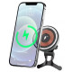 Тримач з безпровідною зарядкою WIWU Magnetic Absorption CH-309 Wireless Charger 15W Grey