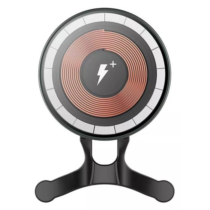 Тримач з безпровідною зарядкою WIWU Magnetic Absorption CH-309 Wireless Charger 15W Grey