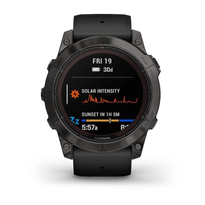 Смарт-годинник Garmin Fenix 7X Pro Sapphire Solar Carbon Gray DLC Tit with Black Band Вживаний (б/в)