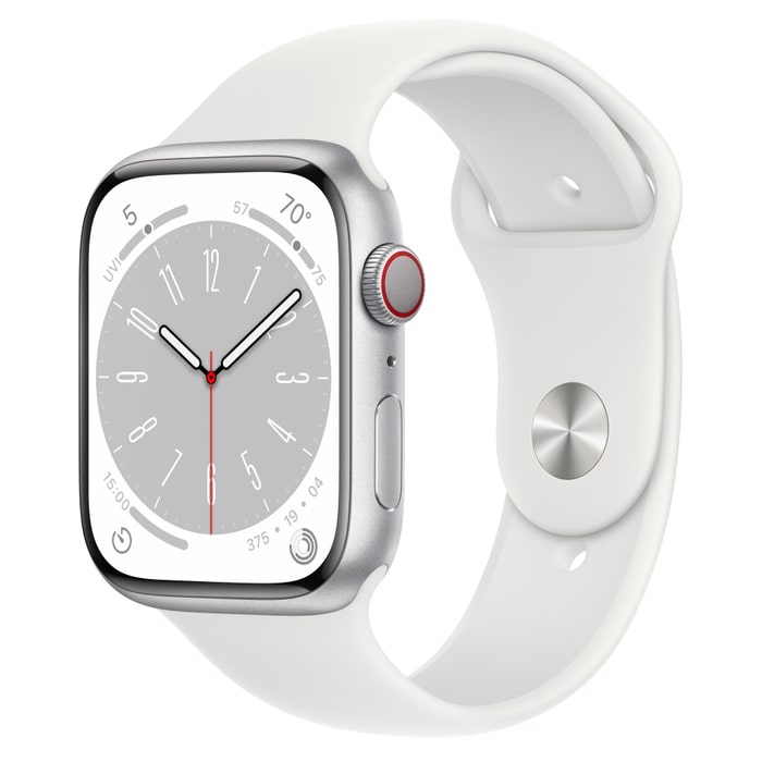 Apple Watch S8 41mm Silver, White Sport Band LTE Як новий