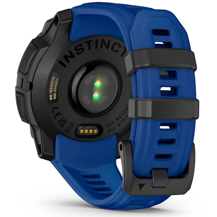 Смарт-годинник Garmin Instinct 3 45mm AMOLED Black with Blue Band