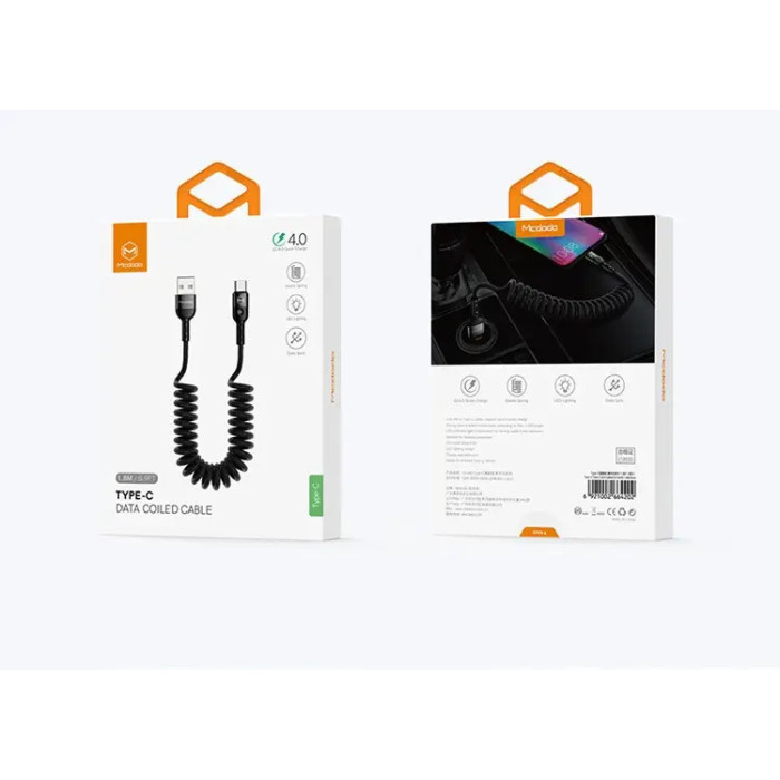 Кабель USB to USB-C - MCDodo, Omega 1.8m, Black