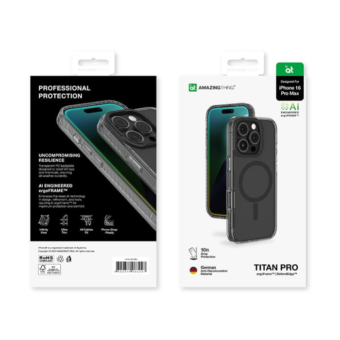 Чохол для iPhone 16 Pro - AmazingThing Titan Pro MagSafe, Black