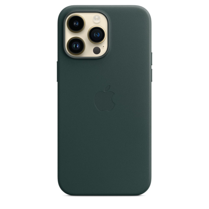 Чохол для iPhone 14 Pro Max - Apple Leather MagSafe, Forest Green