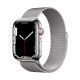 Apple Watch S7 45mm Silver Stainless Steel, Silver Milanese Loop LTE