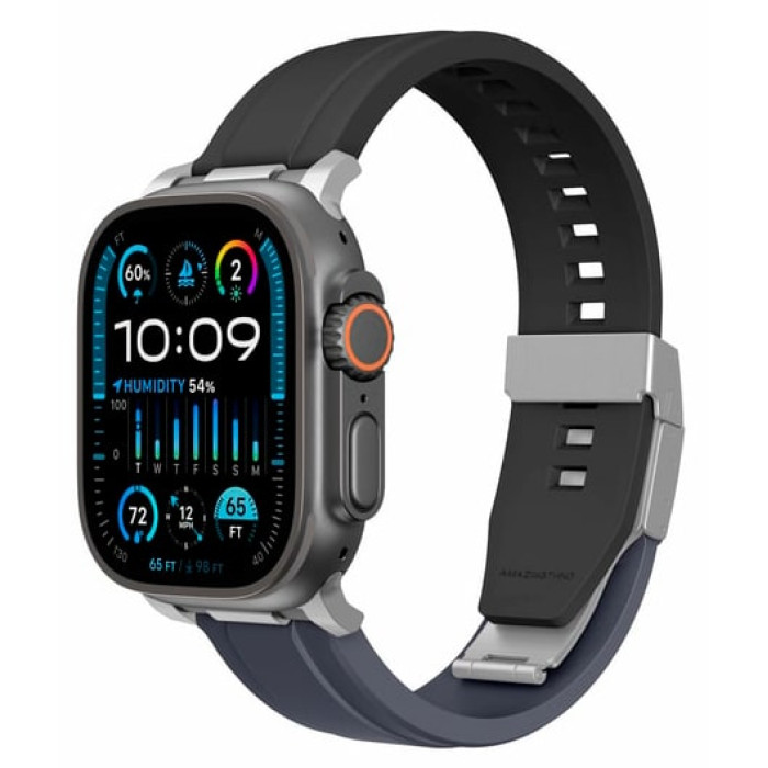 Ремінець для Apple Watch - 42/44/45/46/49mm, AmazingThing Chrono, Iron Grey / Black