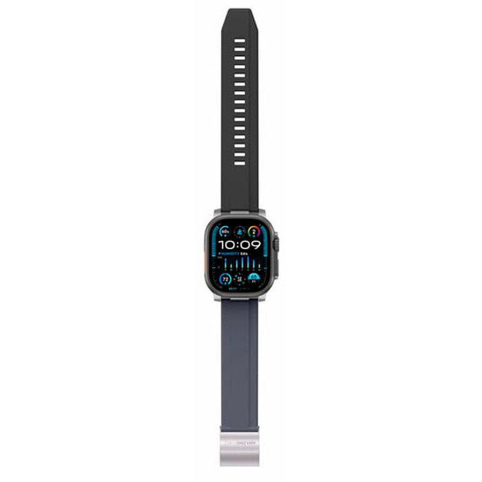 Ремінець для Apple Watch - 42/44/45/46/49mm, AmazingThing Chrono, Iron Grey / Black