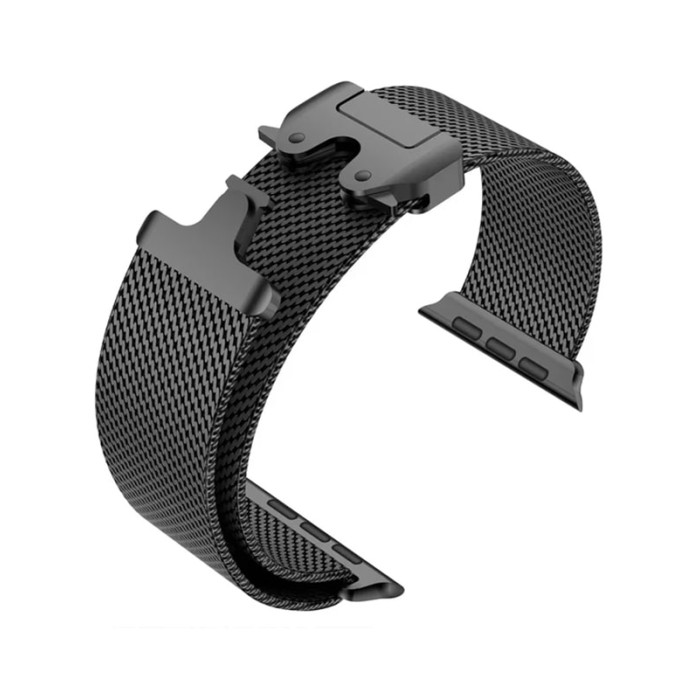 Ремінець для Apple Watch - 42/44/45/46/49mm, Milanese Loop Strap Band, Black