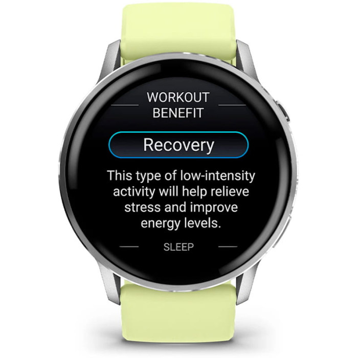 Смарт-годинник Garmin Venu 4 45mm Silver with Citron Silicone Band