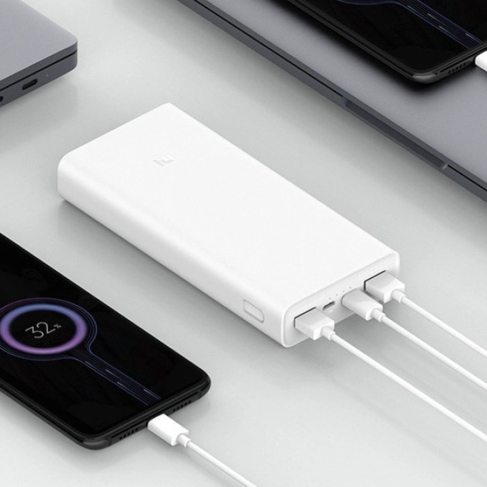 Додатковий аккумулятор Xiaomi 20000mAh Mi Power Bank 3 White