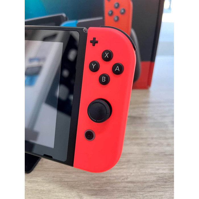 Портативна ігрова приставка - Nintendo Switch with Neon Blue and Neon Red Joy-Con (V2), Як новий