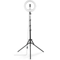 Штатив зі світлодіодним кільцем Hama SpotLight Steady 120 V2 BT, Black