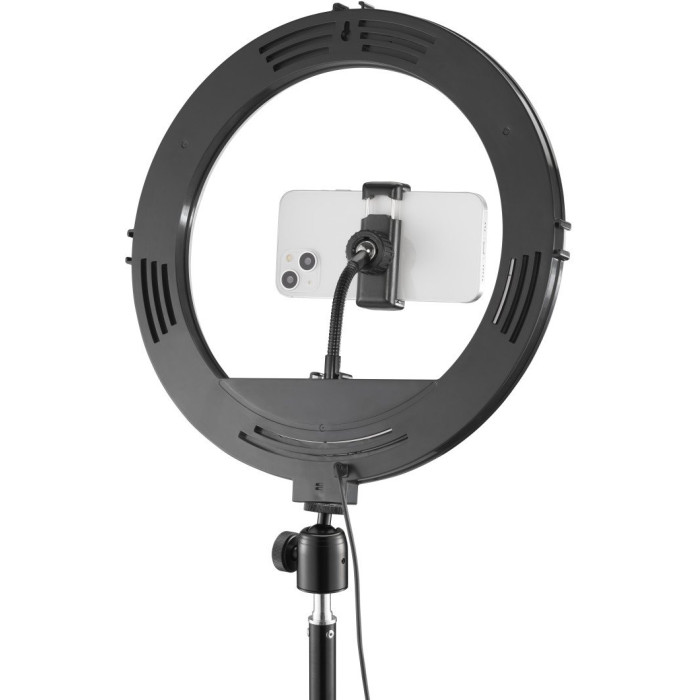 Штатив зі світлодіодним кільцем Hama SpotLight Steady 120 V2 BT, Black