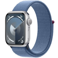 Apple Watch S9 45mm Silver, Winter Blue Sport Loop
