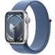 Apple Watch S9 45mm Silver, Winter Blue Sport Loop