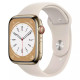 Apple Watch S8 41mm Gold Stainless Steel, Starlight Sport Band