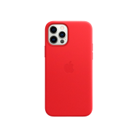 Чохол для iPhone 12/12 Pro - Apple Leather MagSafe, Red