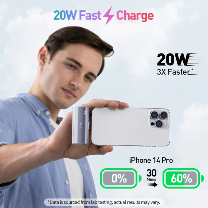Додатковий аккумулятор iWalk 5000mAh Linkpod X Silver