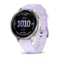Смарт-годинник Garmin Venu 4 41mm Silver with Periwinkle Silicone Band