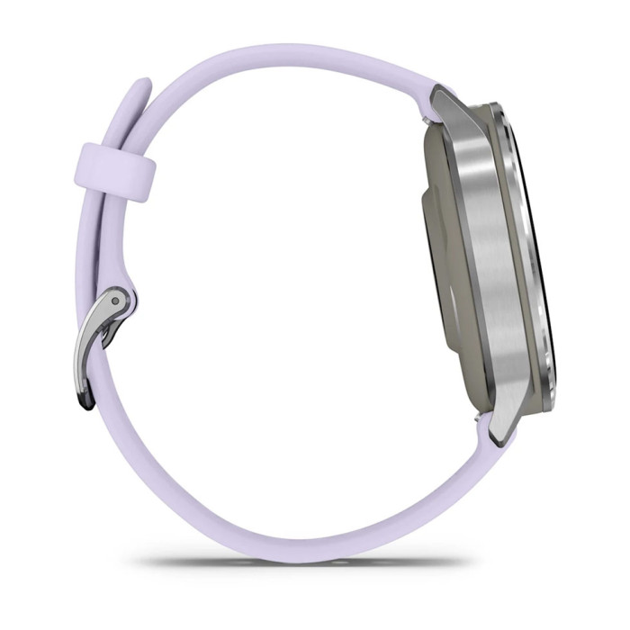 Смарт-годинник Garmin Venu 4 41mm Silver with Periwinkle Silicone Band