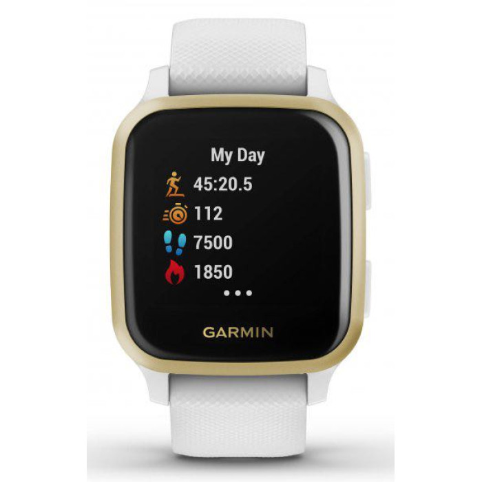 Смарт-годинник Garmin Venu Sq, White + Light Gold