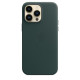 Чохол для iPhone 14 Pro - Apple Leather MagSafe, Forest Green