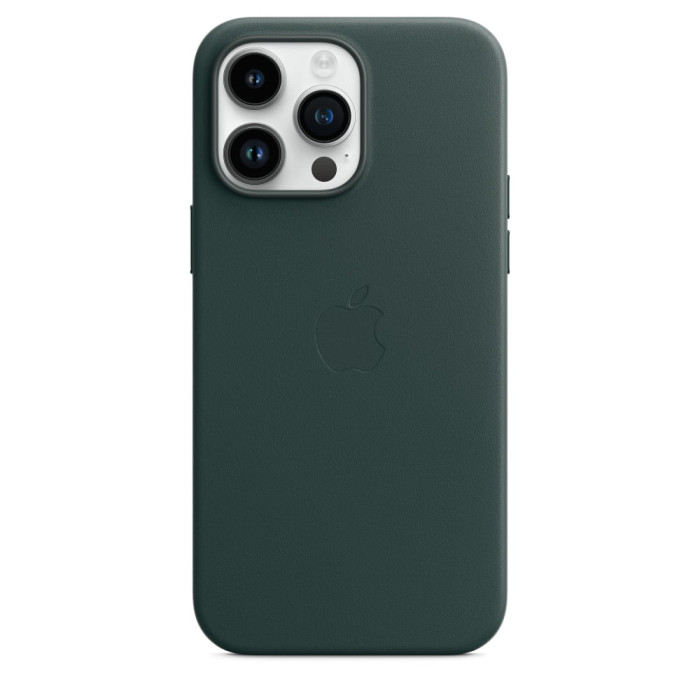 Чохол для iPhone 14 Pro - Apple Leather MagSafe, Forest Green