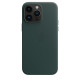 Чохол для iPhone 14 Pro - Apple Leather MagSafe, Forest Green