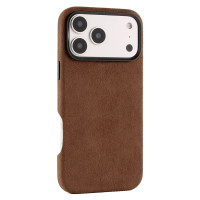 Чохол для iPhone 17 Pro - ALMA Alcantara Full-Wrap MagSafe, Cognac Brown