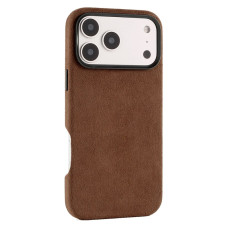 Чохол для iPhone 17 Pro Max - ALMA Alcantara Full-Wrap MagSafe, Cognac Brown