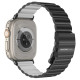 Ремінець для Apple Watch - 42/44/45/46/49mm, AmazingThing Leather Strap, Black