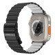 Ремінець для Apple Watch - 42/44/45/46/49mm, AmazingThing Leather Strap, Black