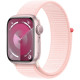 Apple Watch S9 41mm Pink, Light Pink Sport Loop (One Size)