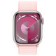 Apple Watch S9 41mm Pink, Light Pink Sport Loop (One Size)