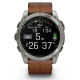Смарт-годинник Garmin Fenix 8 51mm AMOLED Sapphire Carbon grey DLC w. Chestnut Leather Band
