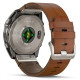 Смарт-годинник Garmin Fenix 8 51mm AMOLED Sapphire Carbon grey DLC w. Chestnut Leather Band