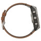 Смарт-годинник Garmin Fenix 8 51mm AMOLED Sapphire Carbon grey DLC w. Chestnut Leather Band