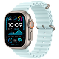 Apple Watch Ultra 2 2024 Natural Titanium, Ice Blue Ocean Band, LTE