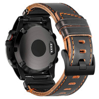 Ремінець для годинника Garmin - QuickFit 26mm, Hemsut Leather High-end Business, Black