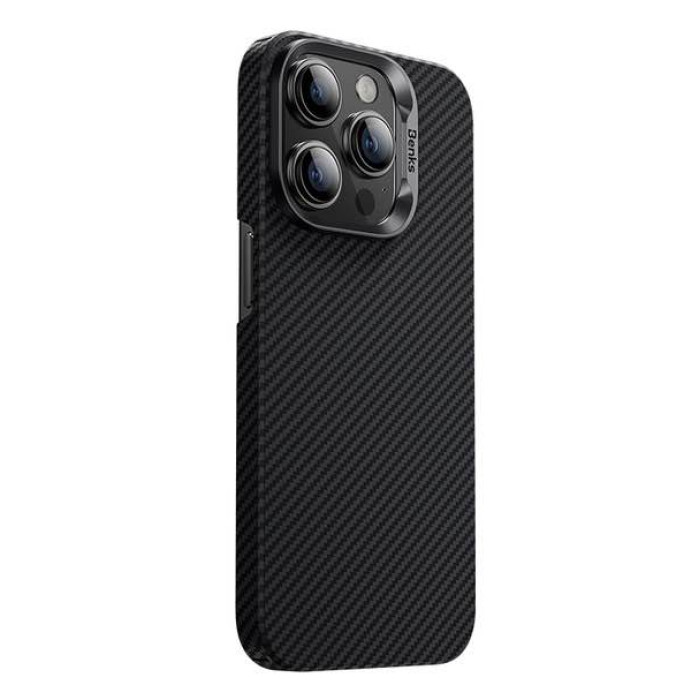 Чохол для iPhone 15 Pro - Benks Armor Air (600D) Kevlar MagSafe, Black