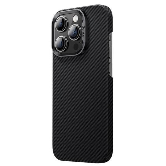 Чохол для iPhone 15 Pro - Benks Armor Air (600D) Kevlar MagSafe, Black