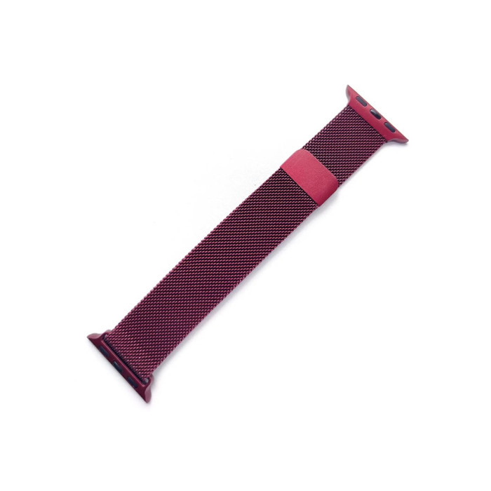 Ремінець для Apple Watch - 42/44/45/46/49mm, Milanese Loop, Rose Red (HC)