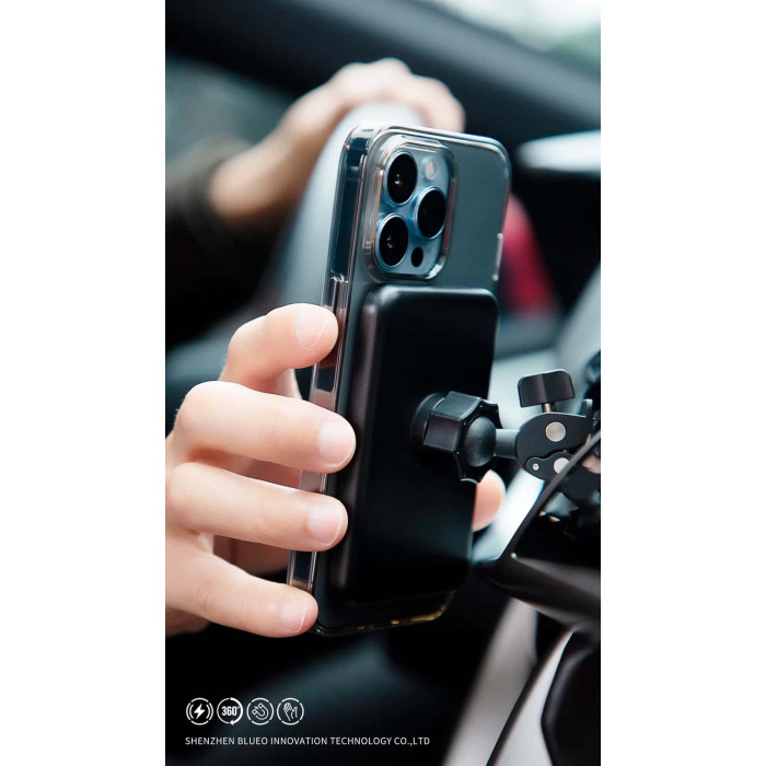 Тримач Blueo Magnetic Wireless Charger 15W Black